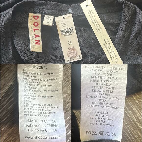 Anthropologie NWT Black Dolan Cressida Sweater Dress Long Sleeve 3X Fall Casual - Picture 8 of 9